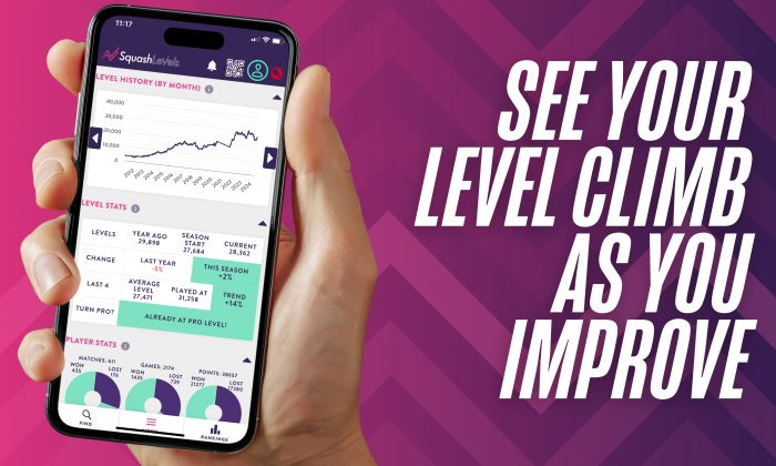 See your level climb as you improve