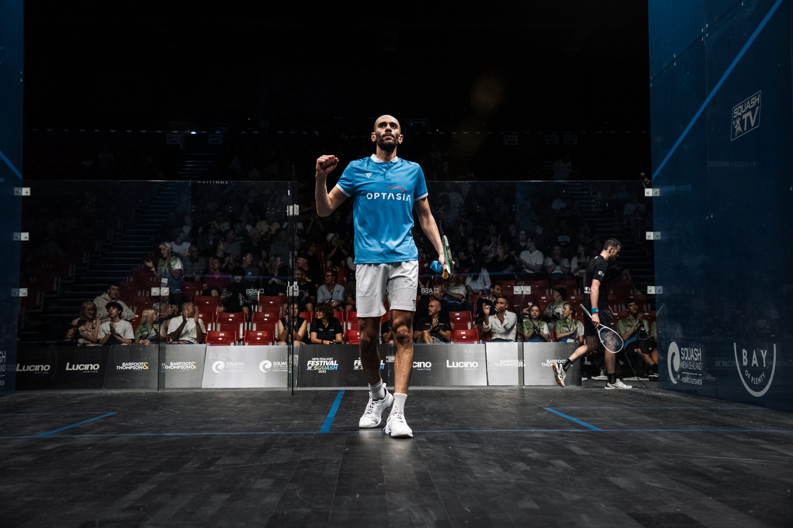 Marwan El Shorbagy at the New Zealand Open 2023